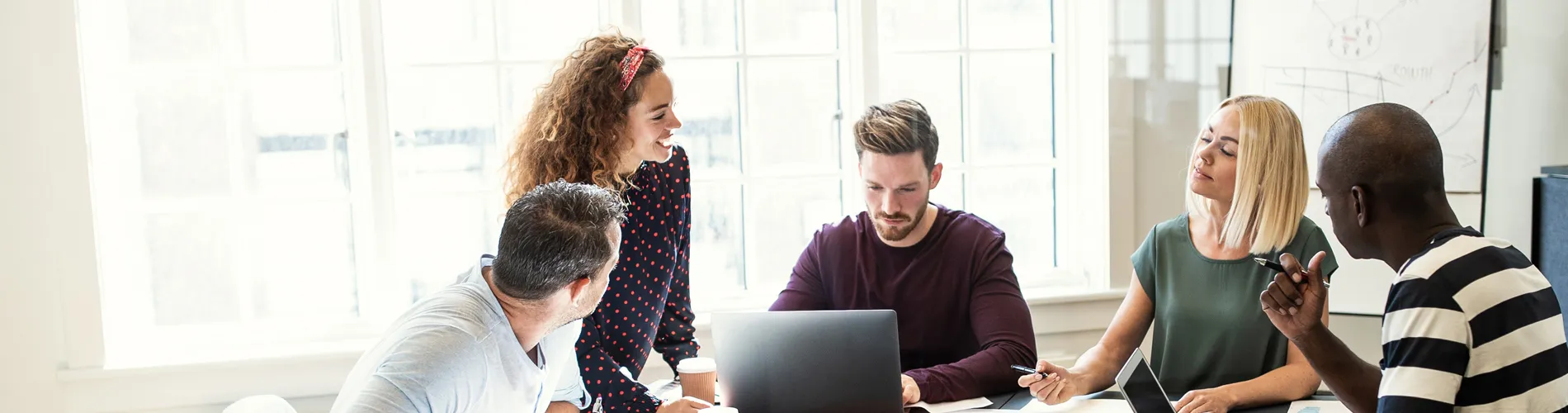 Students working a on joint project