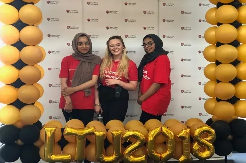 Christia Huntington with fellow Student Ambassadors .