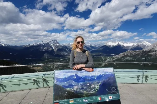 Patrycja Rusek in Banff National Park .