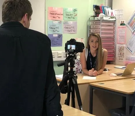 NQT making a film.