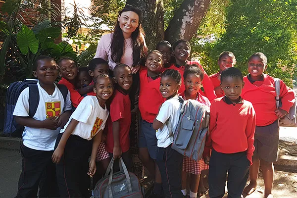 A Leeds Trinity Student during her study abroad programme.
