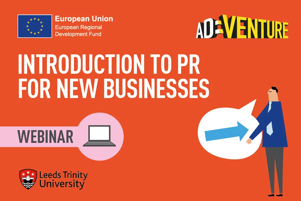 Orange graphic with Intro to PR title and adventure logo.