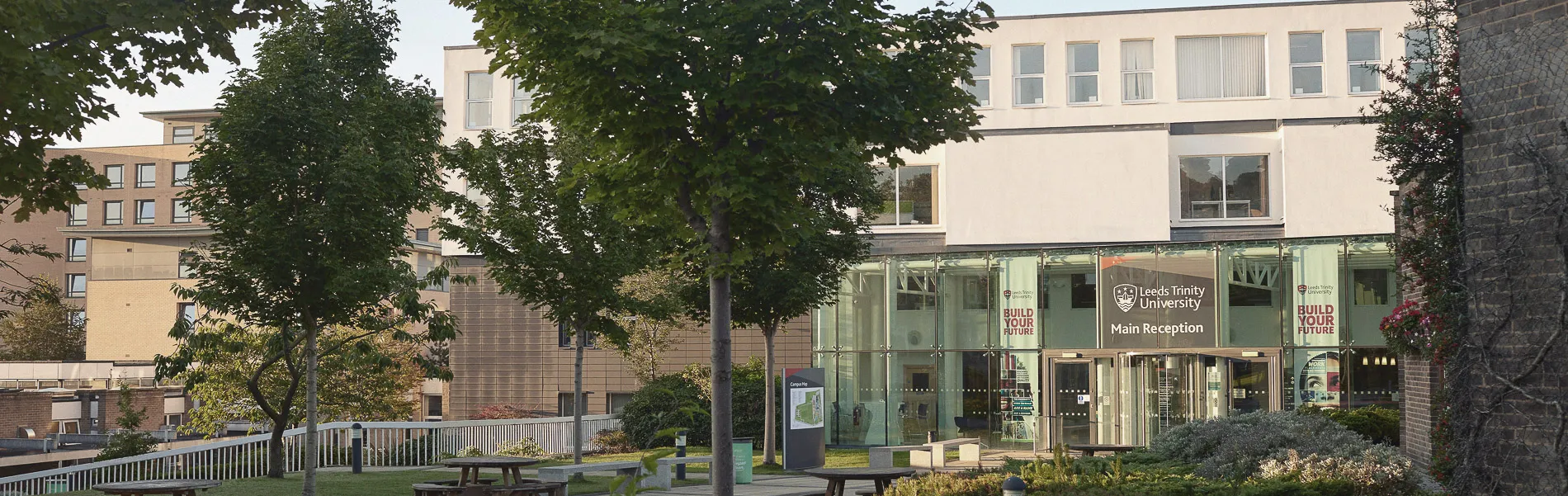 Photo of the atrium on Main Campus in Horsforth.