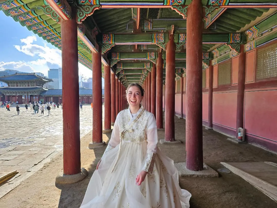 LTU student, Charlotte Napper in Korea during their time studying abroad..