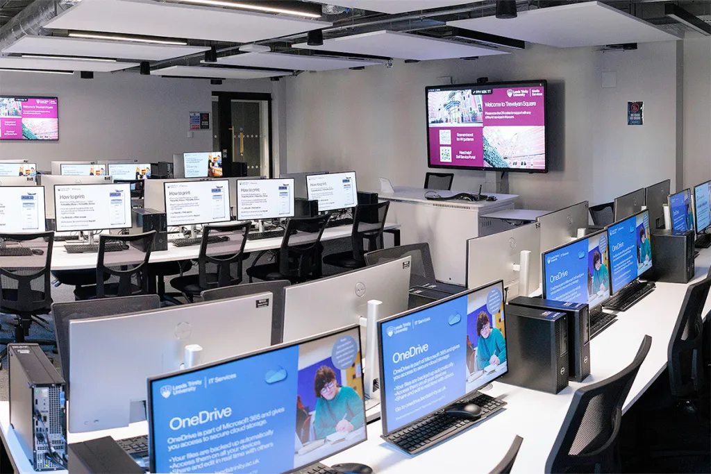 IT Suite at Leeds Trinity University..