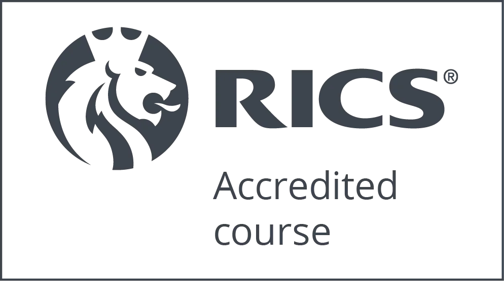 Image of grey RICS accredited course logo..