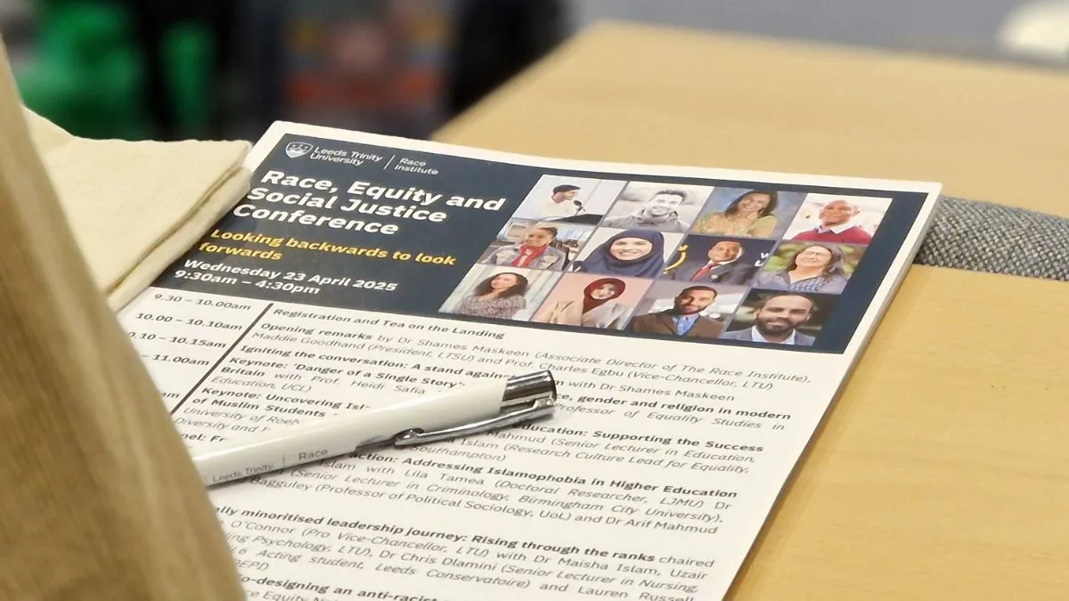 A picture of the Race, Equity and Social Justice Conference programme.