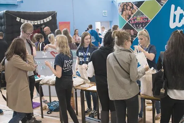 LTSU fair in the sports hall.