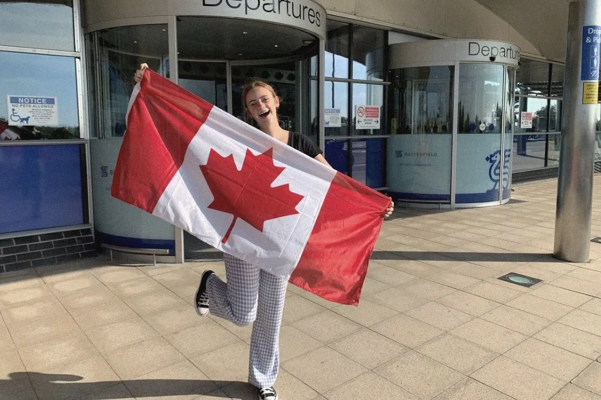 Student studying abroad in Canada.