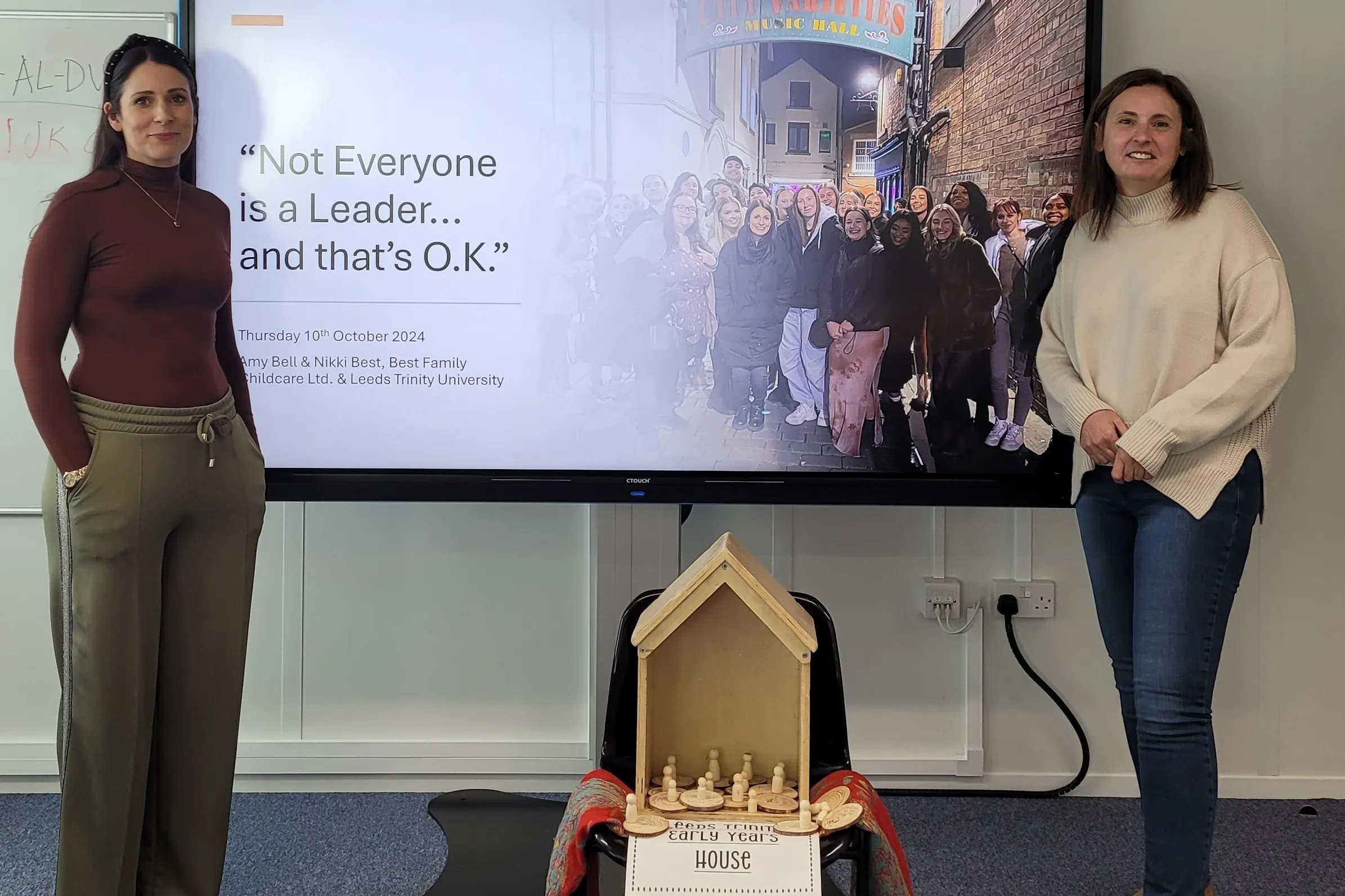 Image of Best Childcare delivering a talk to students..