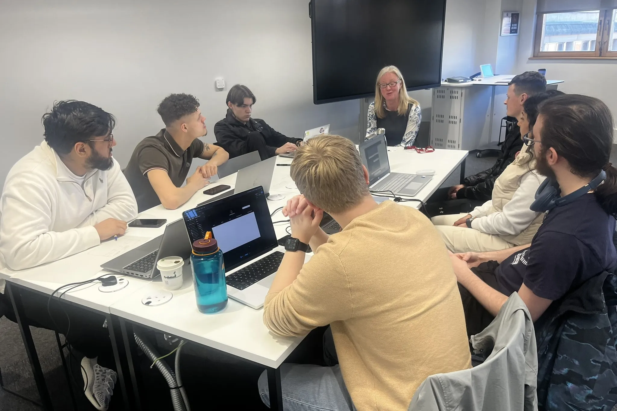 image of law students at the Legal Tech in Leeds student Hackathon..