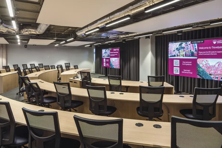 Photograph of Leeds City Campus lecture theatre..