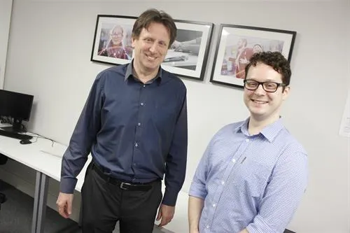 Phil Williams and Jareth Anstey at the Enterprise Centre.