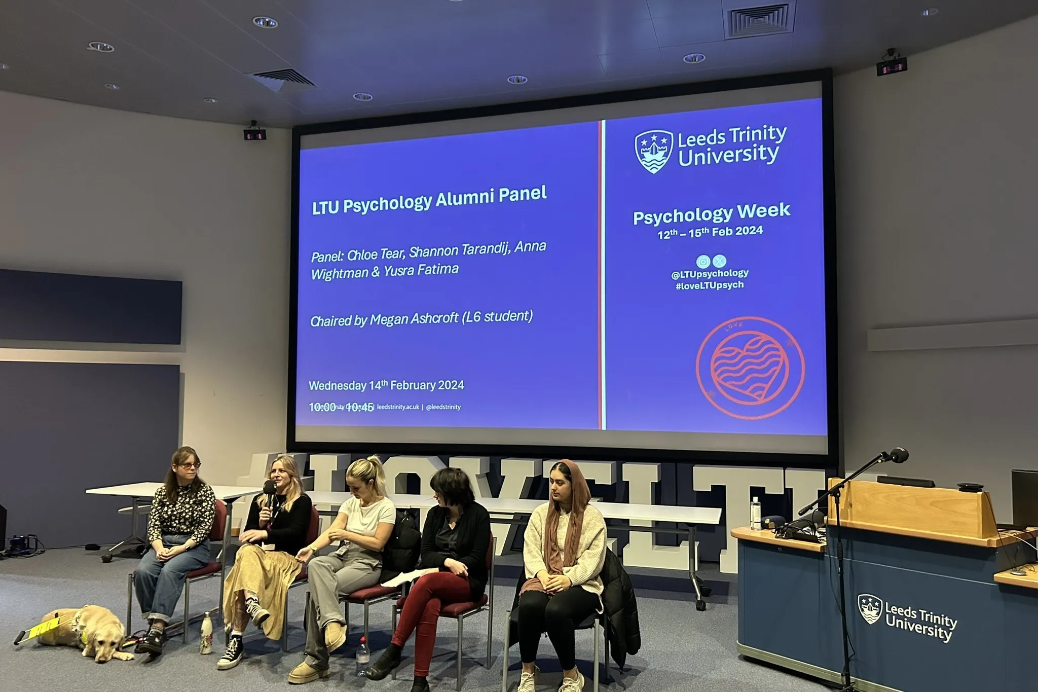 Alumni panel assembled for Psychology week 2024..