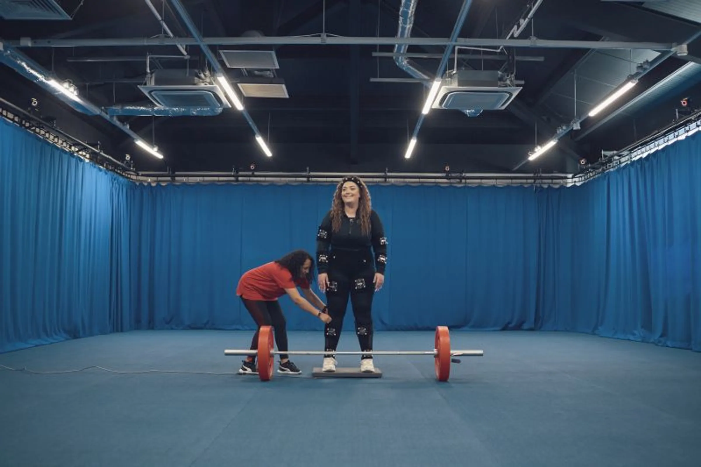image of student working in the Motion Capture suite.