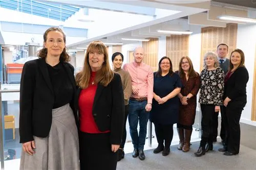 Claire Newhouse, Professor Margaret House and CAWBLS team