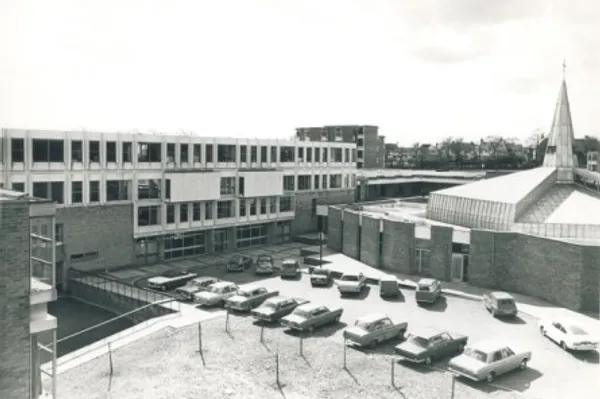 Front entrance of Leeds Trinity in the 1960s.