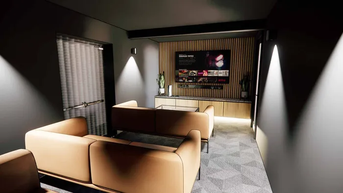 Clarence Dock Village - Cinema Room Mock Up