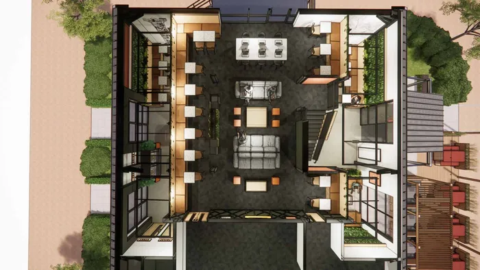 Clarence Dock Village First Floor Overhead Mock Up