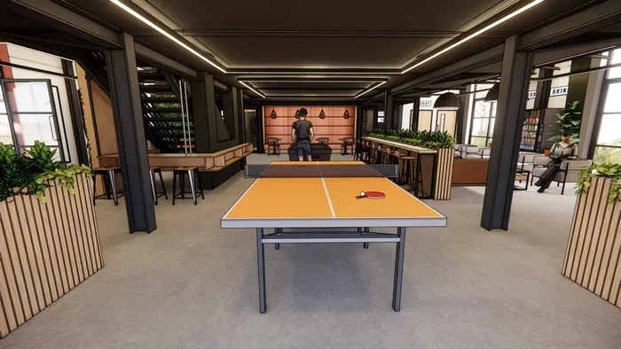 Clarence Dock Village - Sports Tables Mock Up