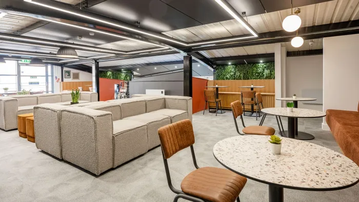 Clarence Dock Village common room study area table seating