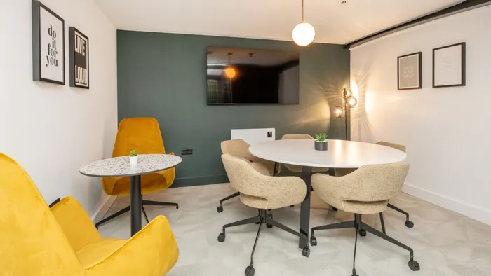 Clarence Dock Village common room study area tv room