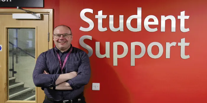 Man stood on corridor