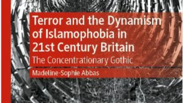 Black, red and white font