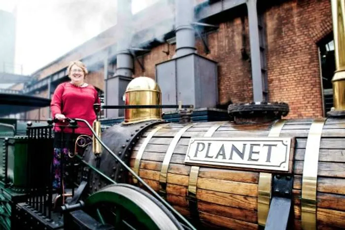 Di Drummond with Planet steam train 