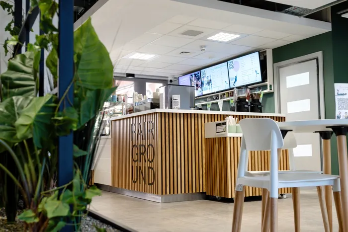 Leeds City Campus Cafe counter.