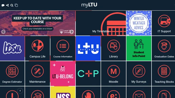 MyLTU homepage.