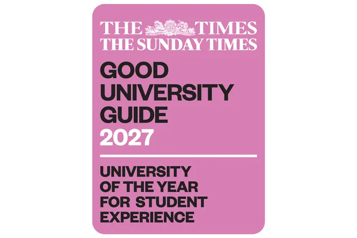 Guardian University Guide 2027 - University of the Year for Student Experience logo.