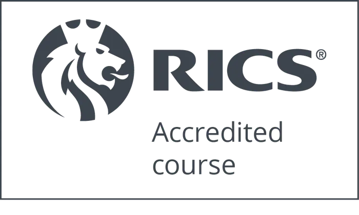 Image of grey RICS accredited course logo.
