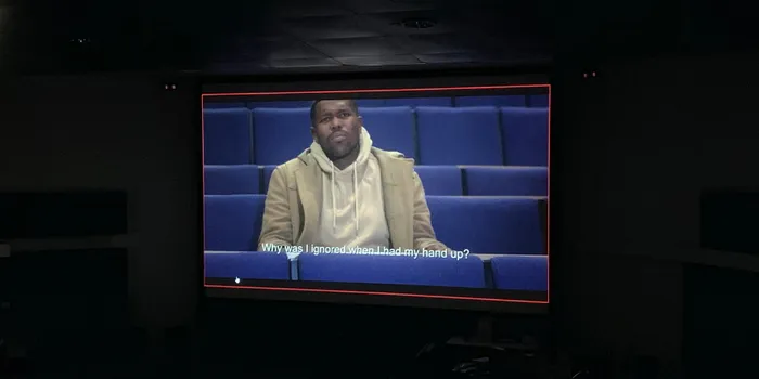 Image of projector screen showing Re:Tension