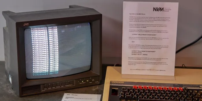 An old television screen displays the words Videogames Matter