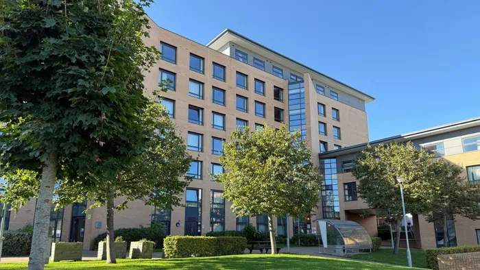 An image of the exterior the All Saints Court accommodation building at the Main Campus in Horsforth
