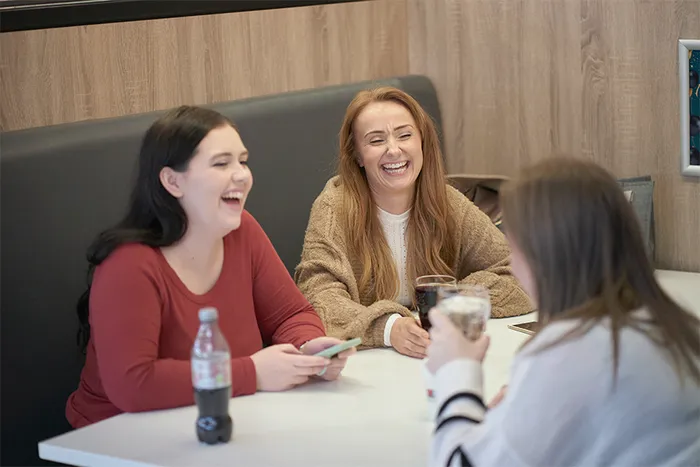 Students relaxing at LTSU Trini-tea Central