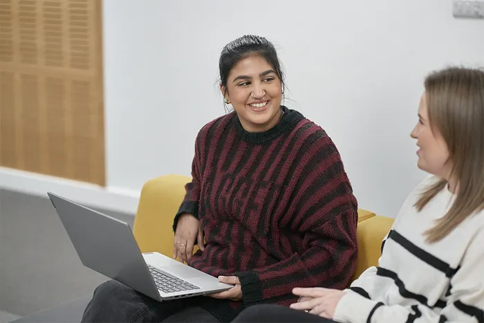 Students talking in AKLC