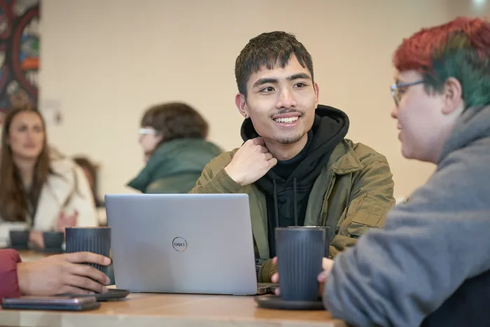 Students in Leeds City Centre cafe, 92 Degrees