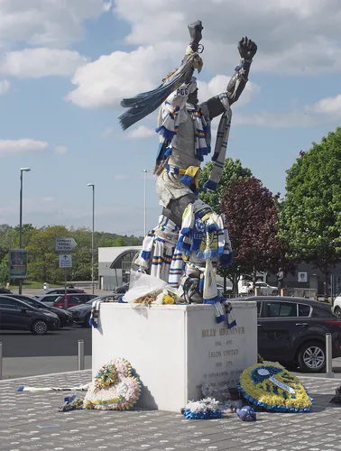 Billy Bremner statue outside Leeds United's ground, Elland Road