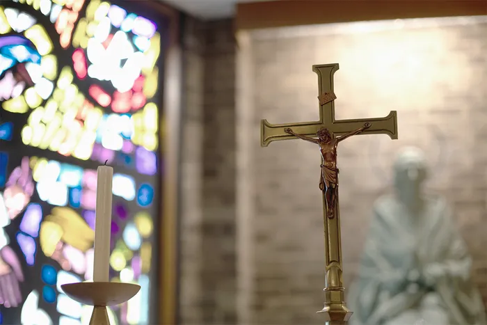 Holy cross in Horsforth Campus Chapel