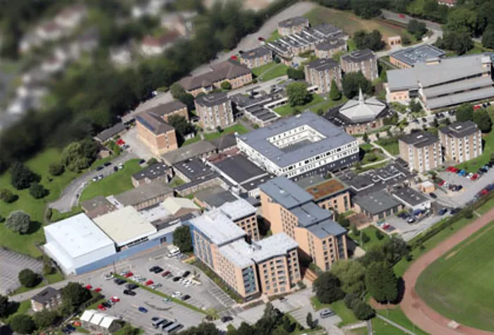 Aerial shot of Leeds Trinity University campus