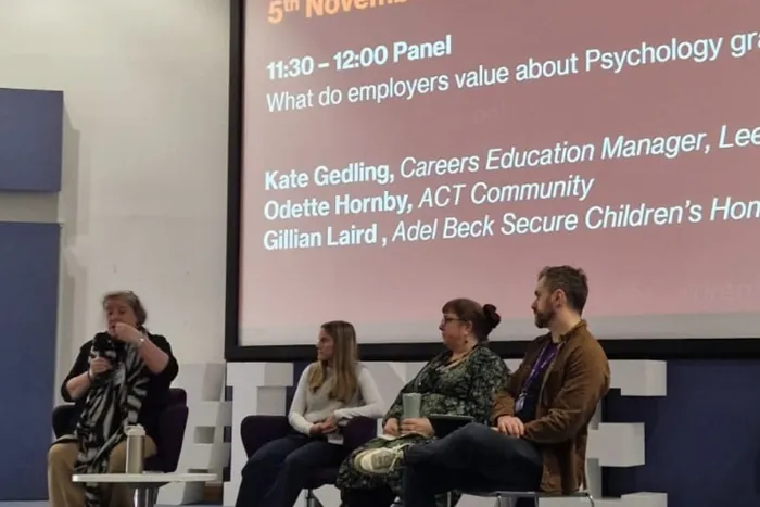 Image of a Psychology Employer Panel at the Psychology Employability Fair.