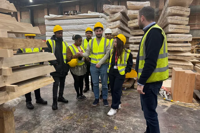 Image of Construction students visiting Constructional Timbers in Barnsley.