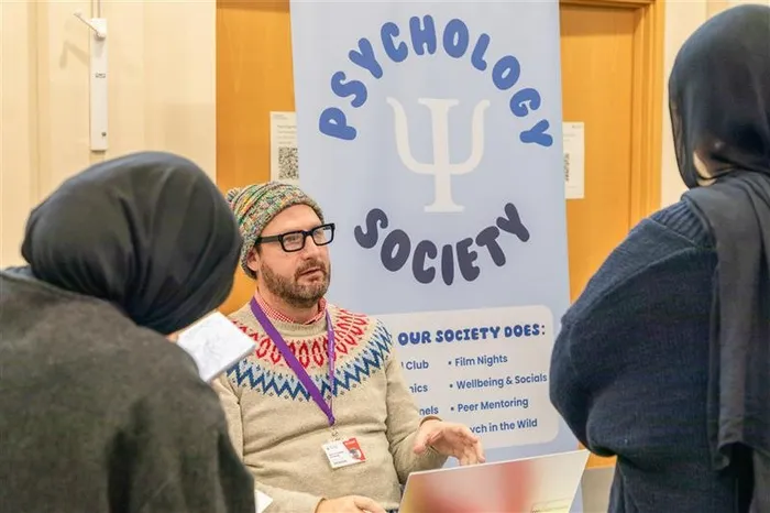 Image of our LTU Psychology Society at the Psychology Week Careers Fair.