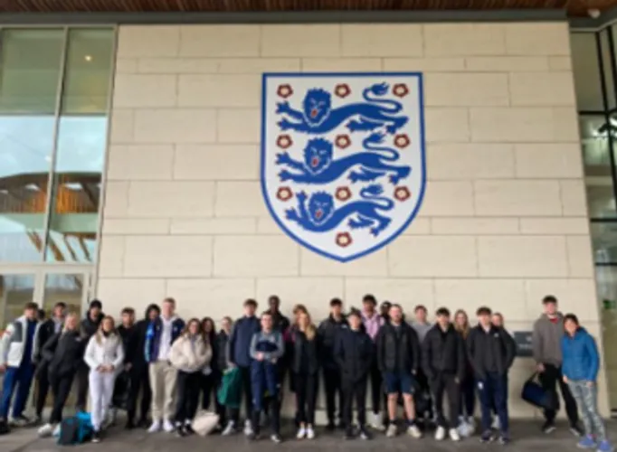 Image of Sports and Exercise students at St George's Park.